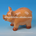 Blue pig design ceramic money box ,saving money bank